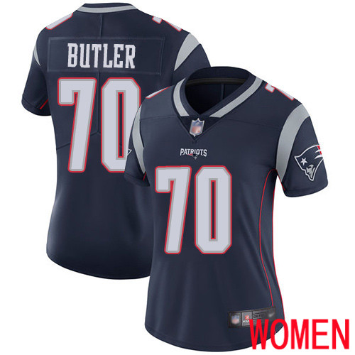 New England Patriots Football 70 Vapor Limited Navy Blue Women Adam Butler Home NFL Jersey